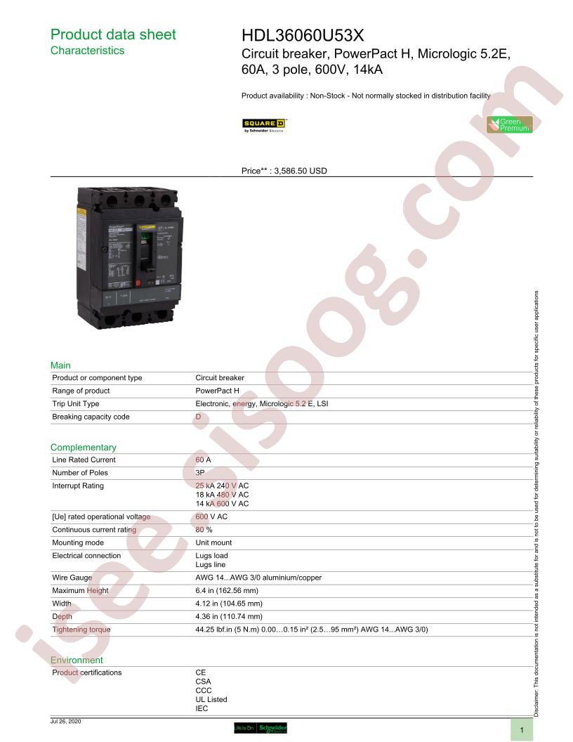 HDL36060U53X