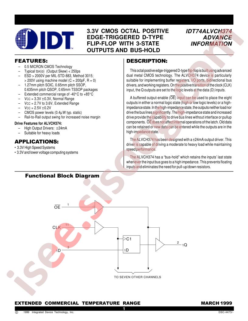 IDT74ALVCH374
