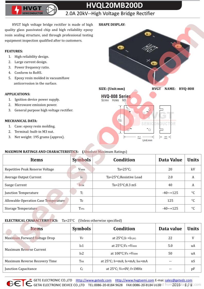 HVQL20MB200D