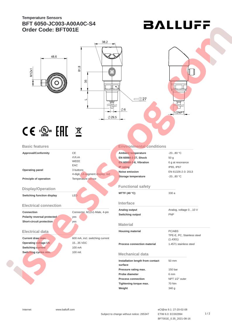 BFT6050-JC003-A00A0C-S4