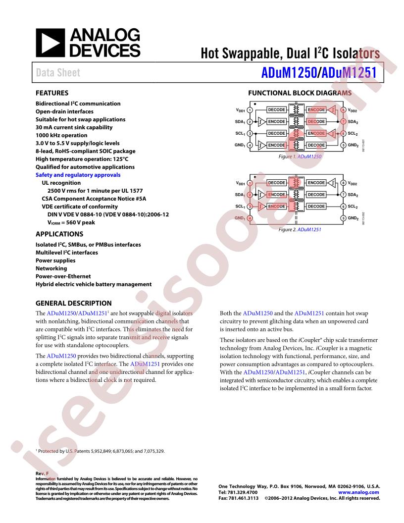 ADuM1250ARZ