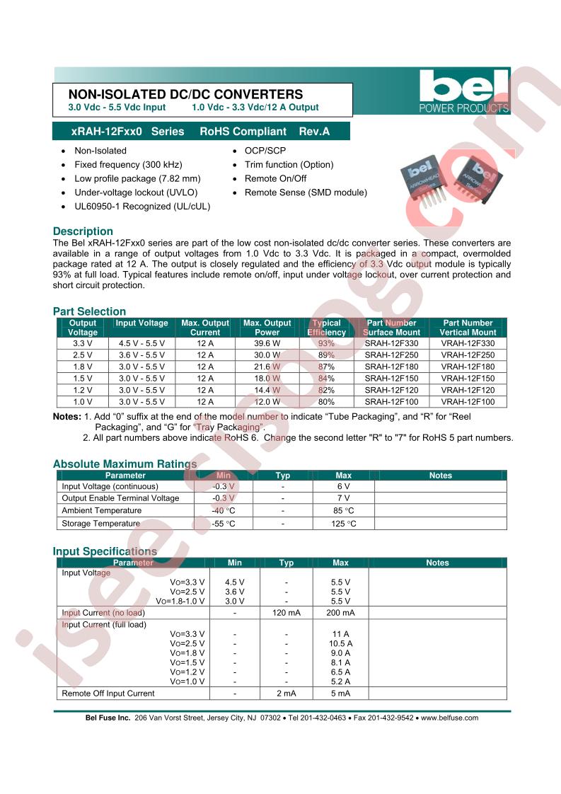 SRAH-12F180