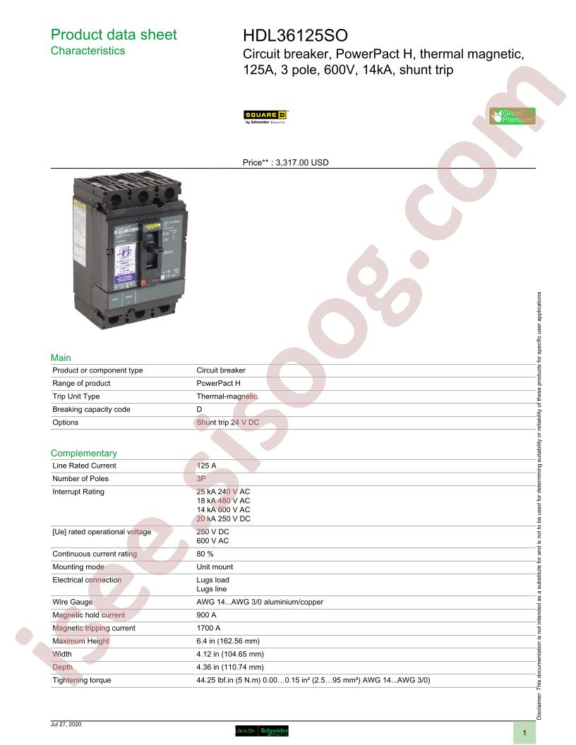HDL36125SO