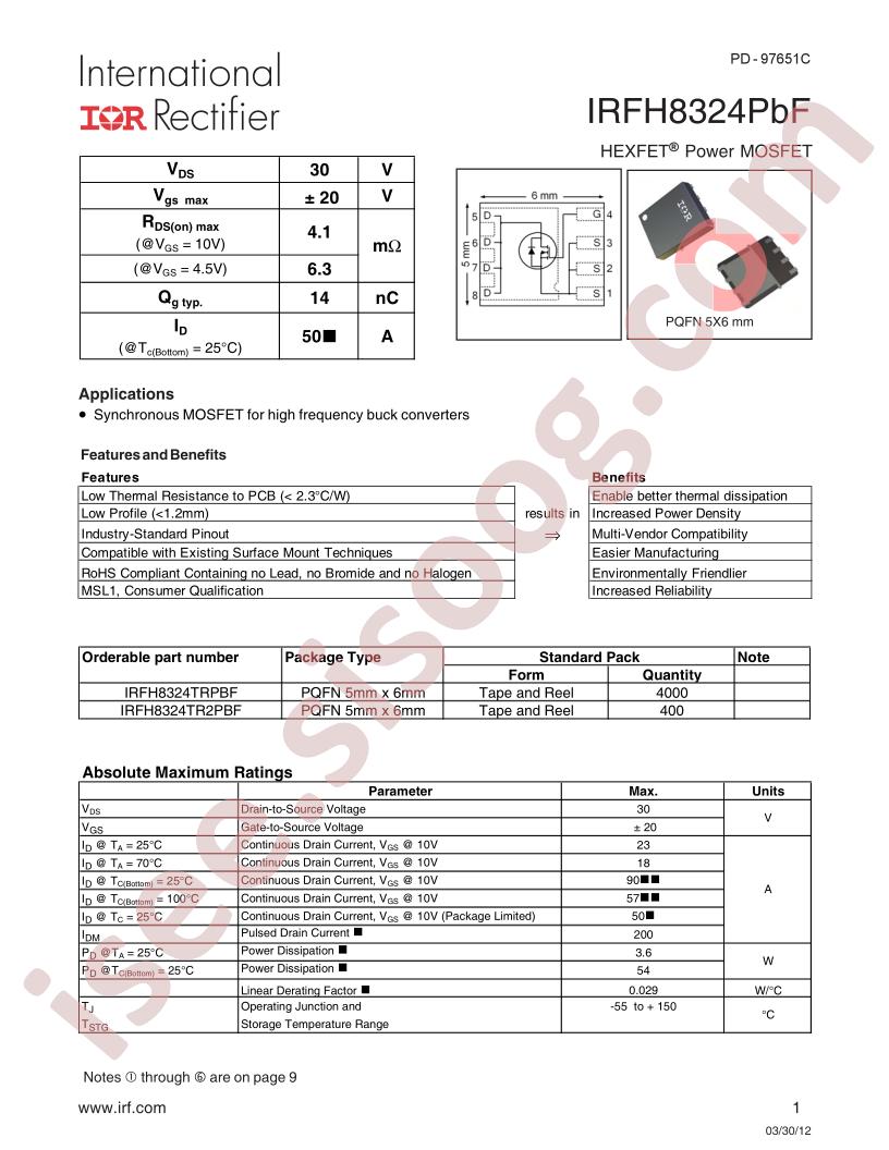 IRFH8324TR2PBF