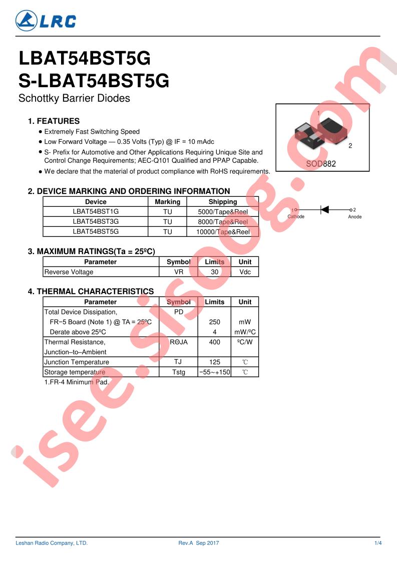 S-LBAT54BST5G