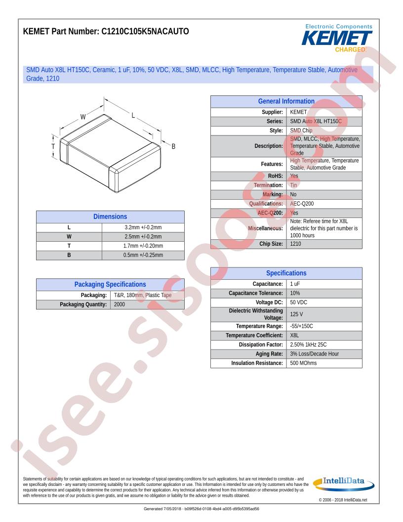 C1210C105K5NACAUTO