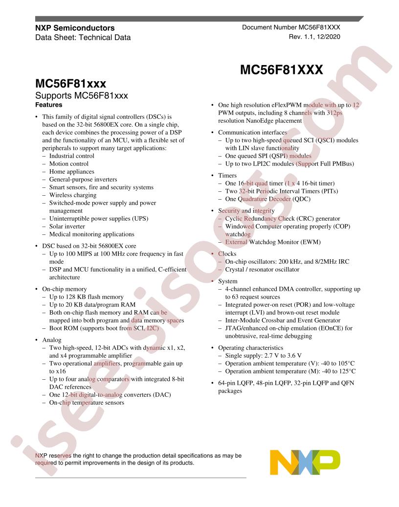 MC56F81768VLH