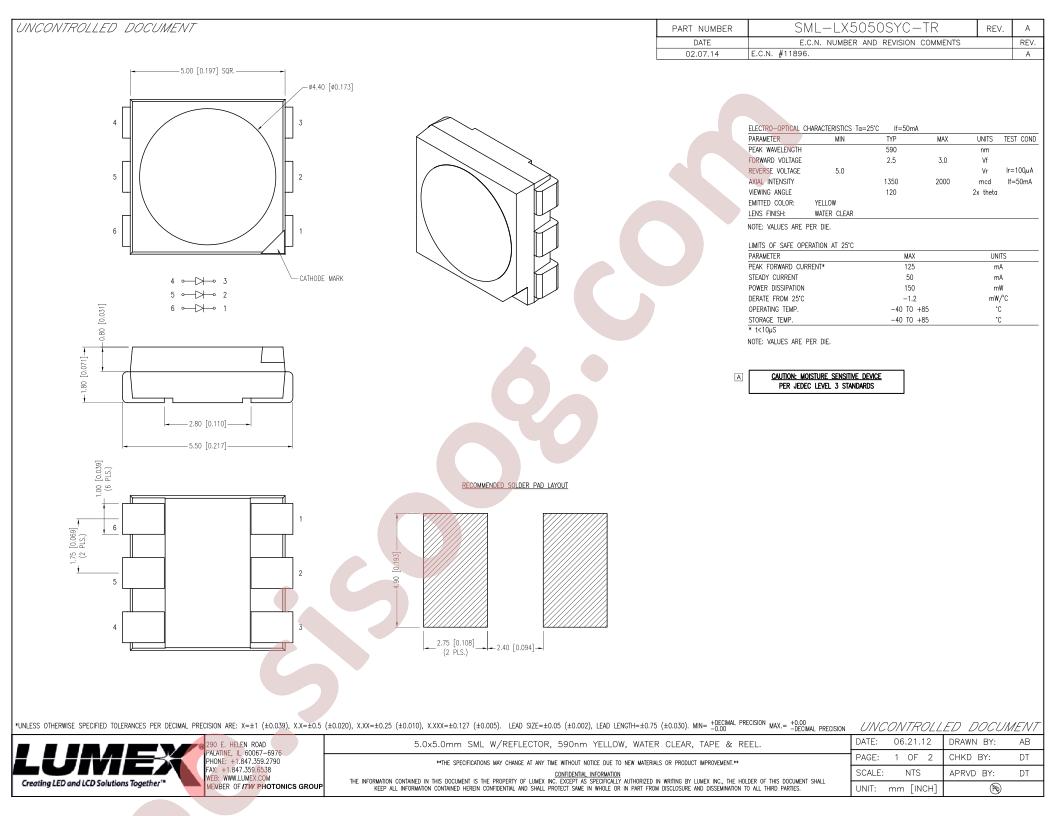 SML-LX5050SYC-TR