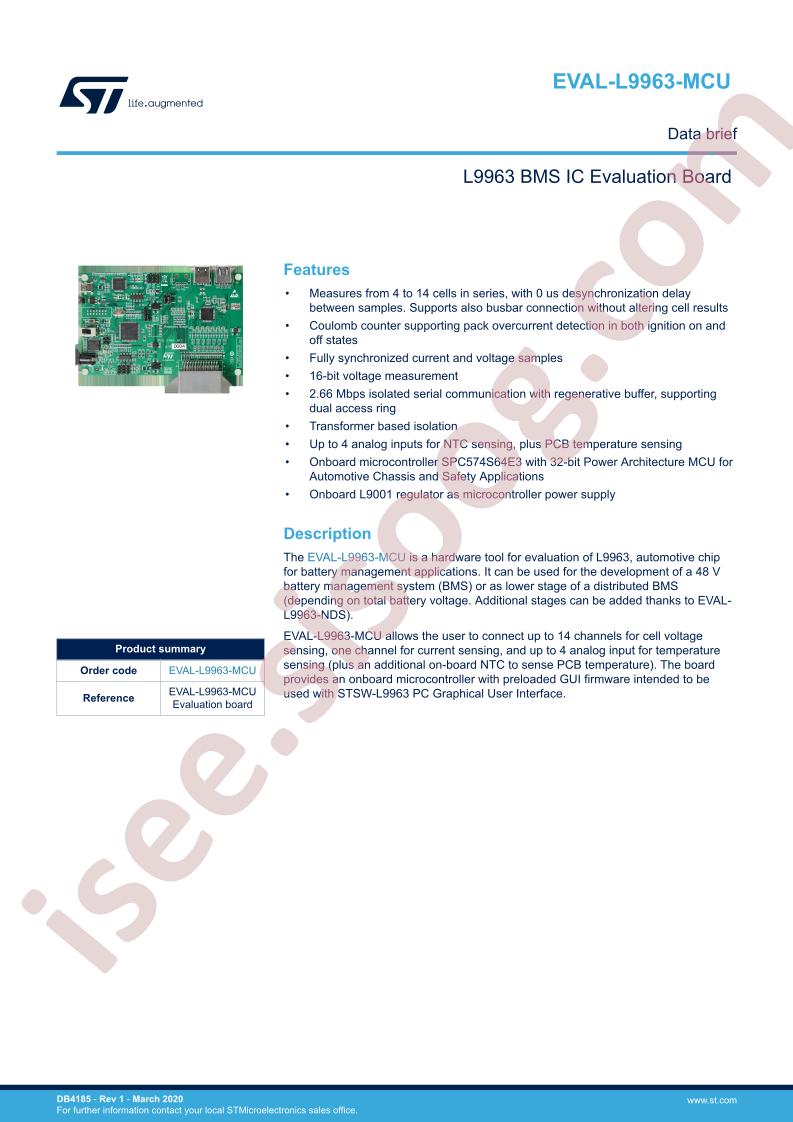 EVAL-L9963-MCU