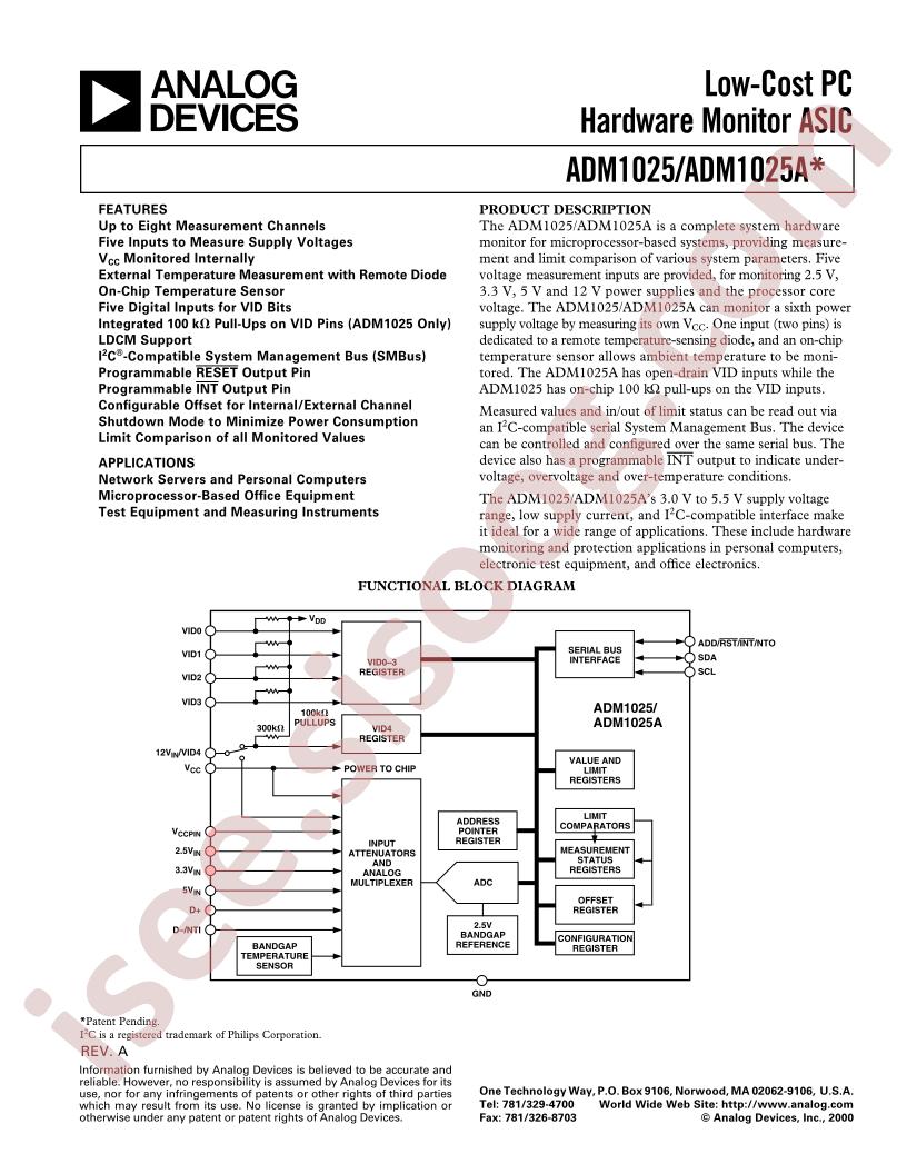 ADM1025A