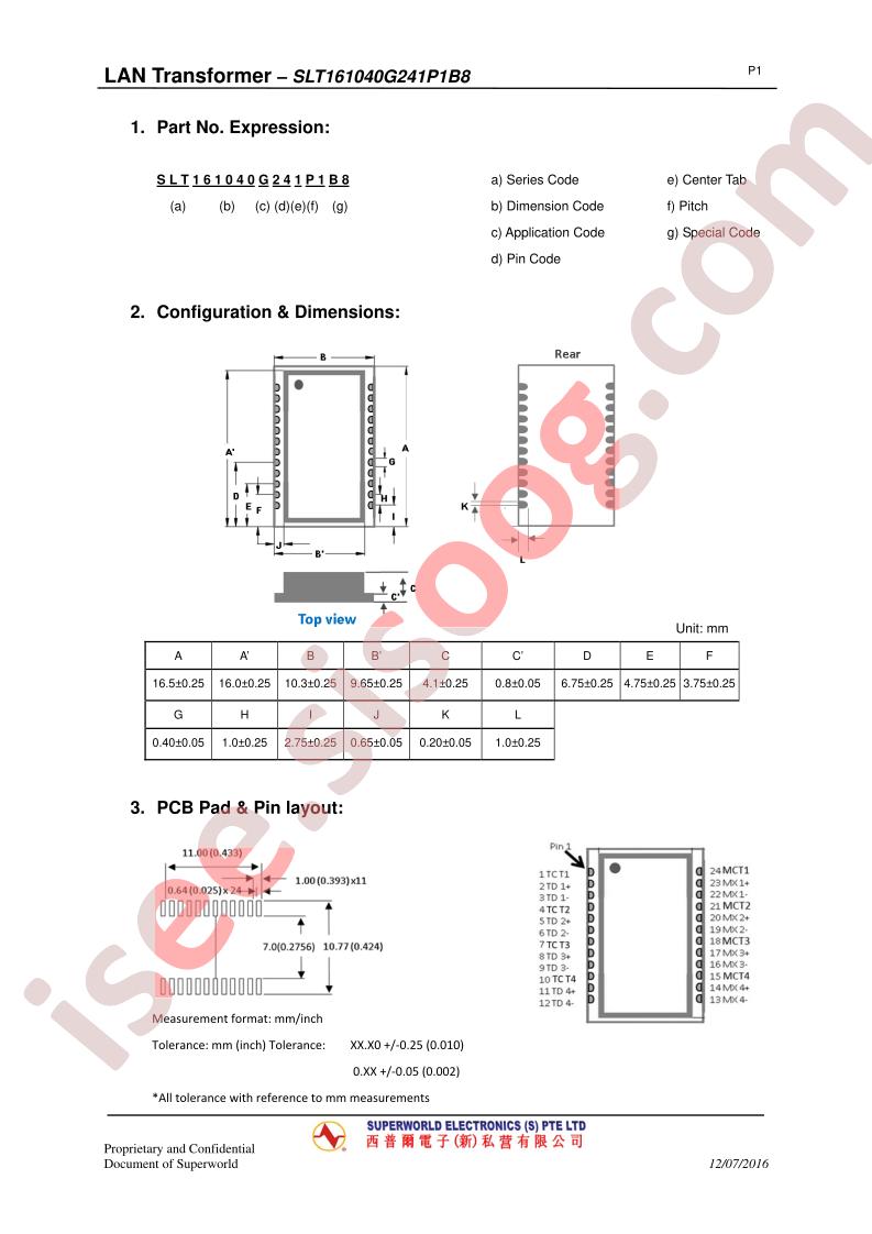 SLT161040G241P1B8