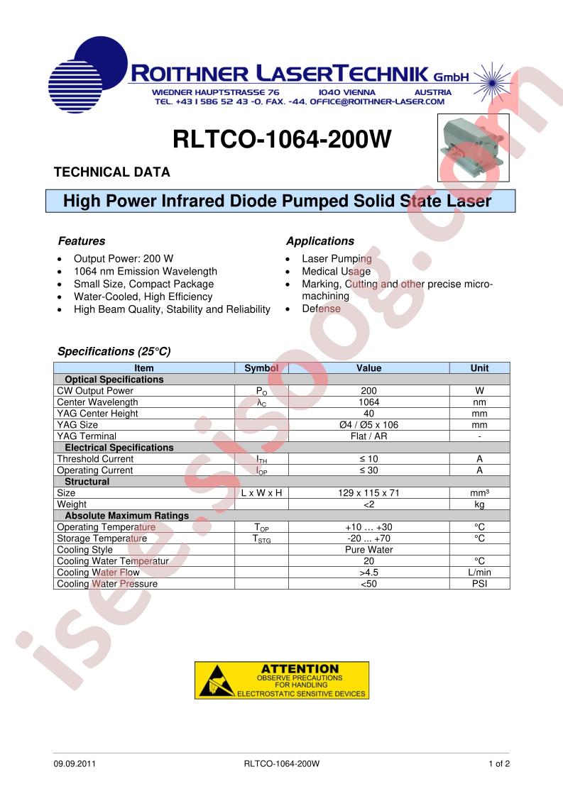 RLTCO-1064-200W