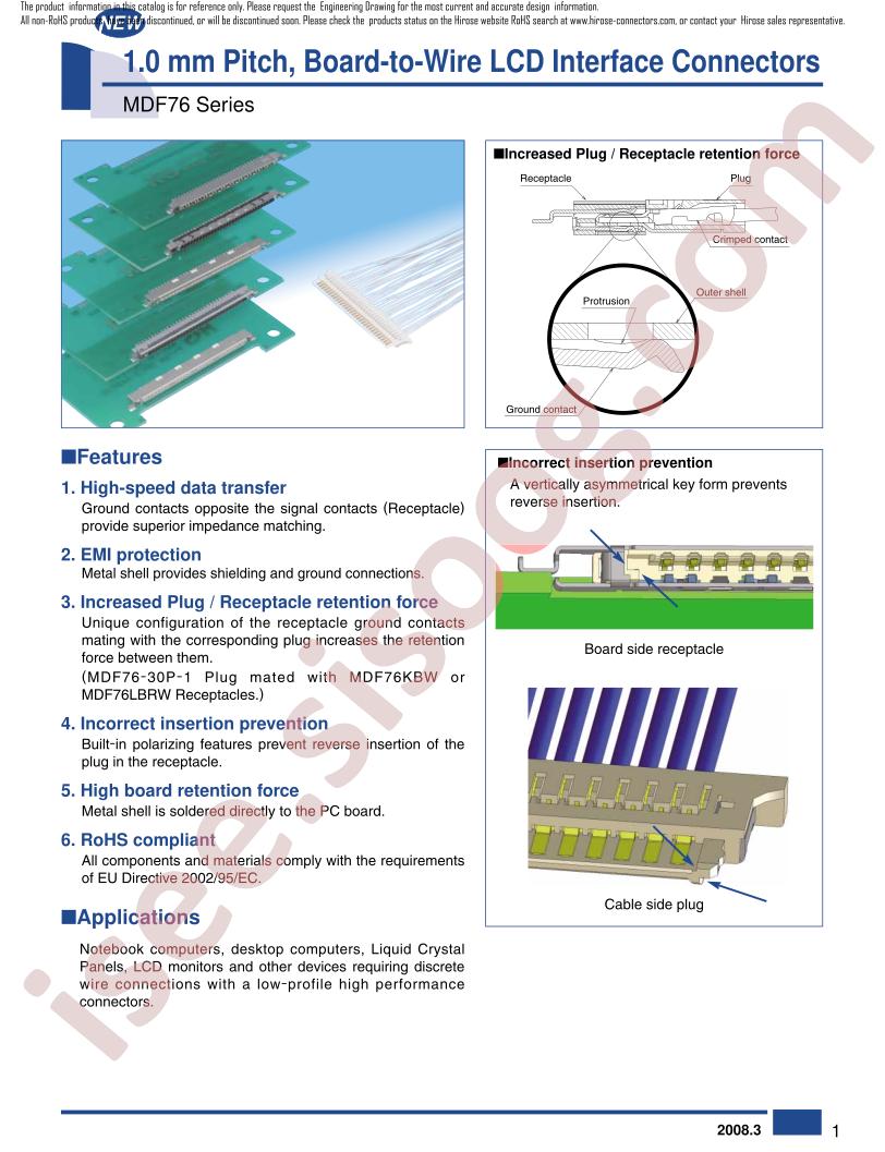 MDF76KBW-30P-1H