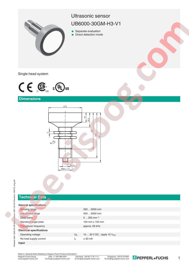 UB6000-30GM-H3-V1