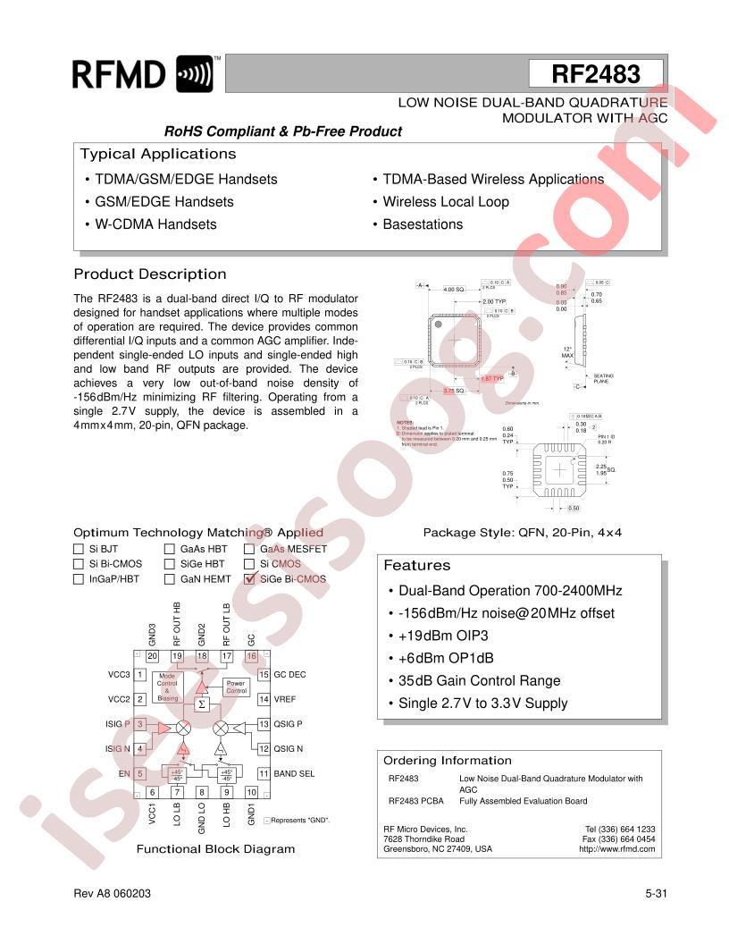 RF2483PCBA