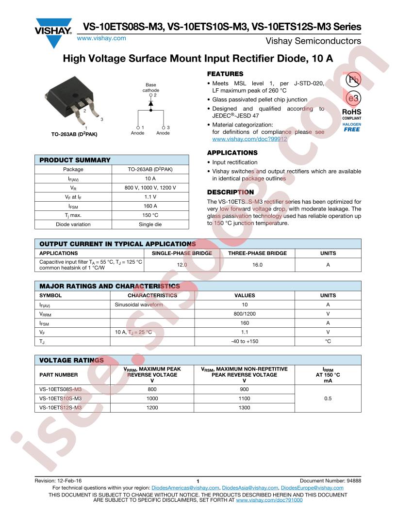 VS-10ETS10STRL-M3