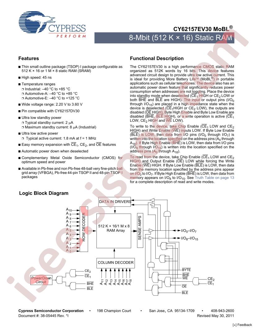 CY62157EV30LL-45BVXA