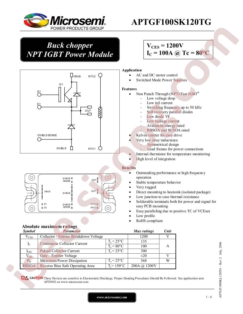 APTGF100SK120TG