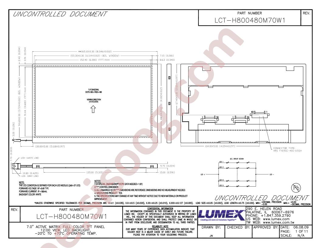 LCT-H800480M70W1