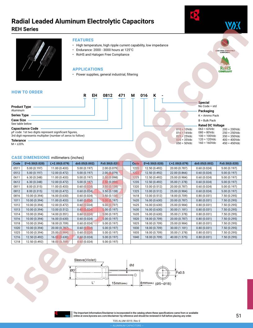 REH1630102M050