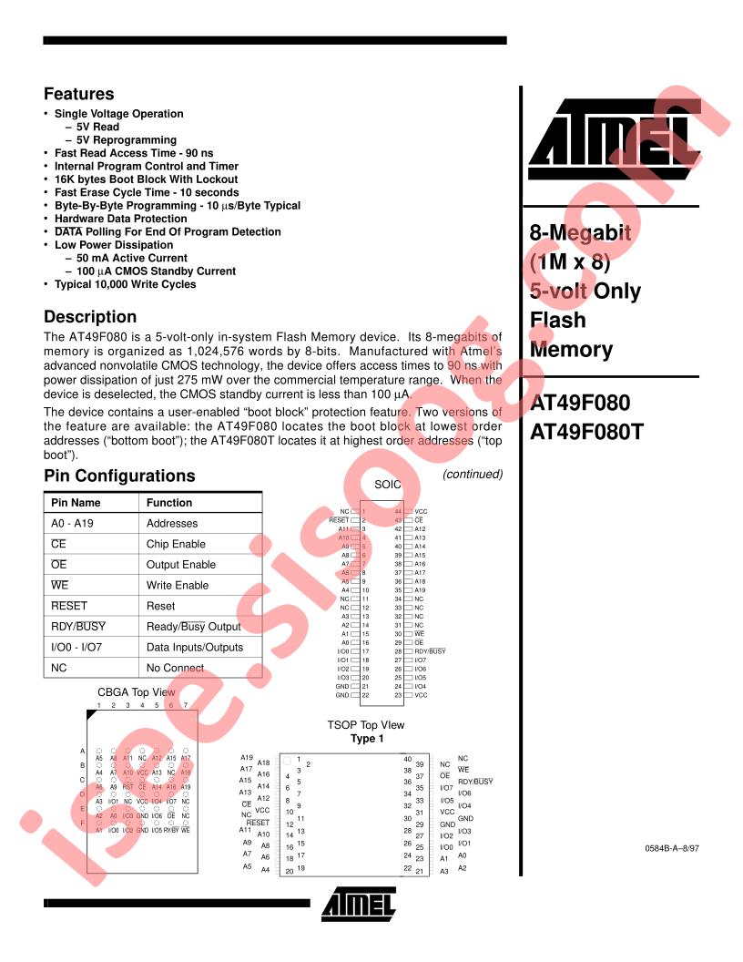 AT49F080T-12TC