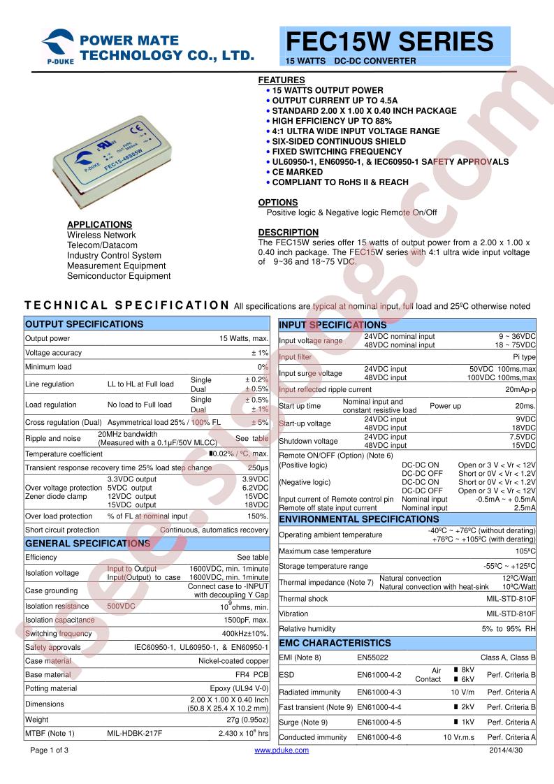 FEC15-48S3P3W