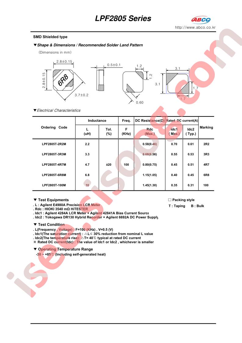 LPF2805T-3R3M