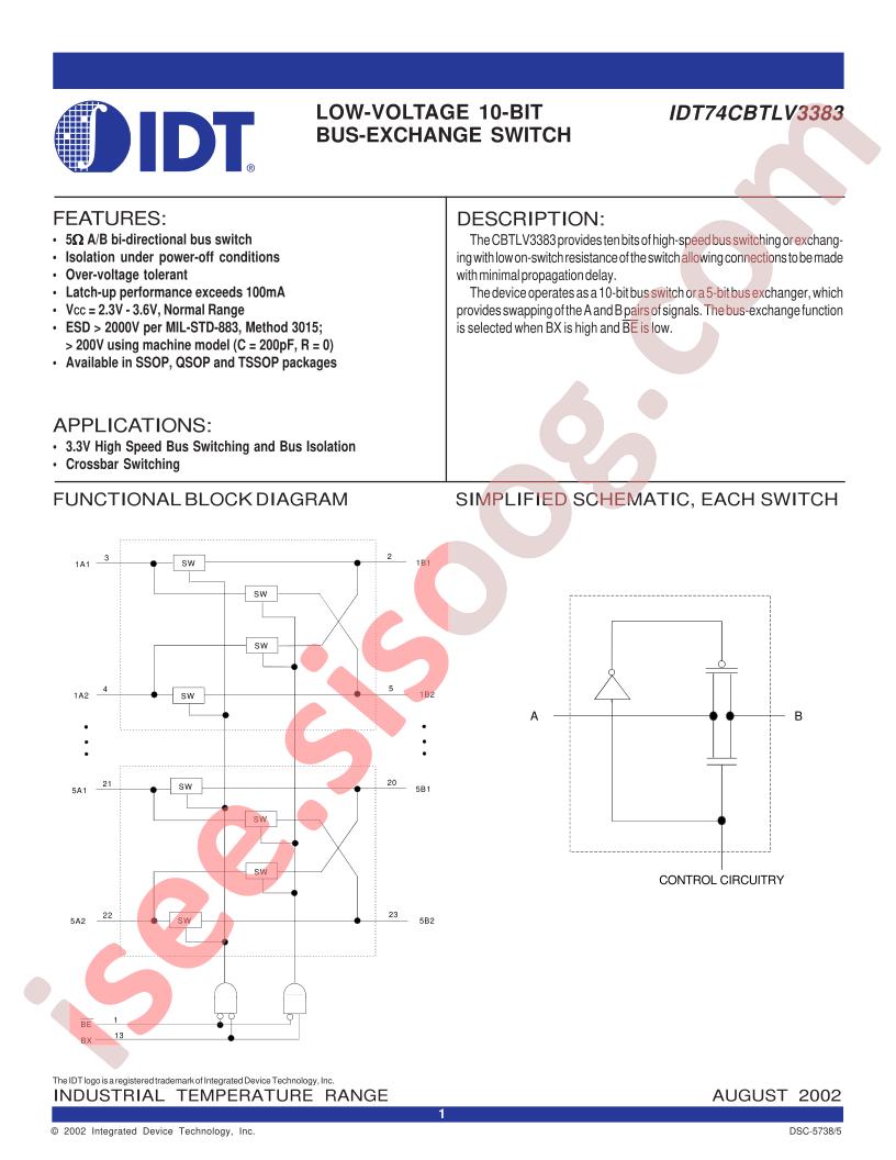 IDT74CBTLV3383