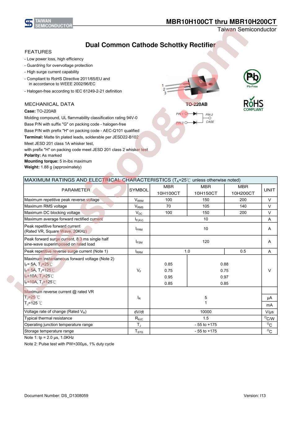 MBR10H100CTHC0