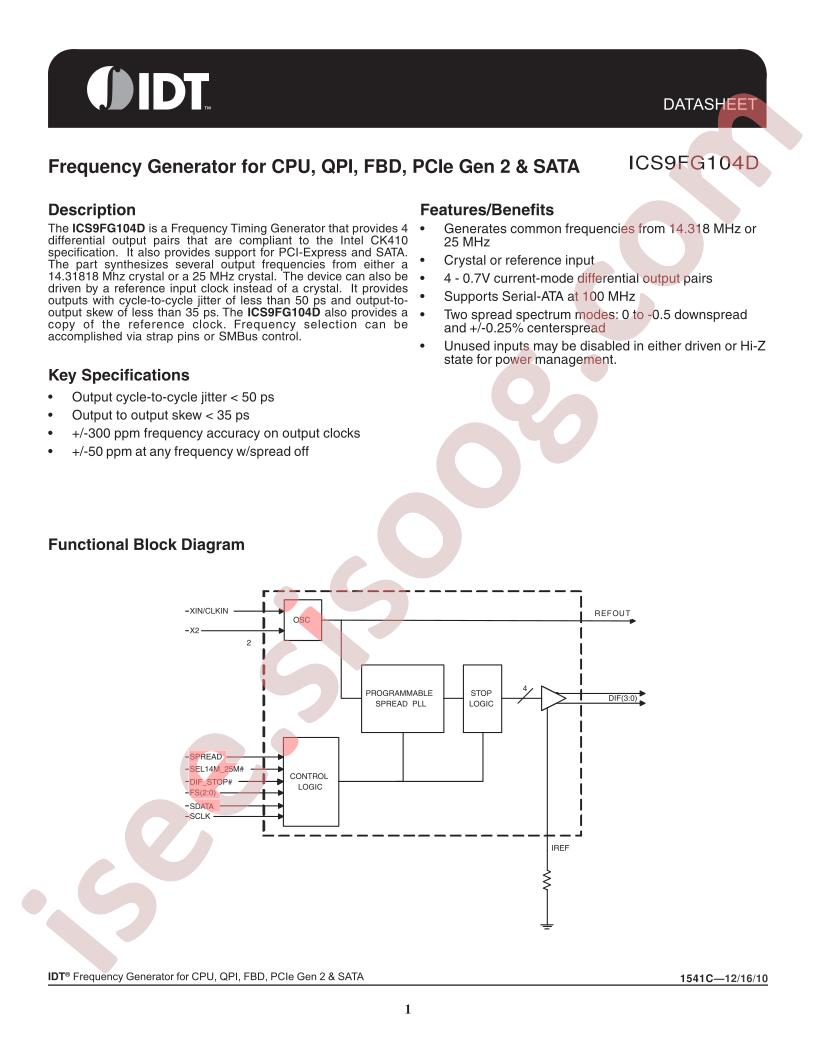 ICS9FG104D