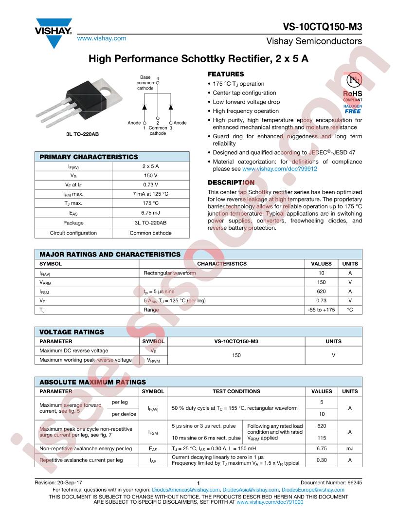 VS-10CTQ150-M3