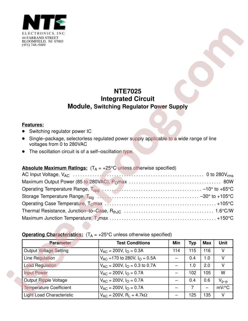 NTE7025
