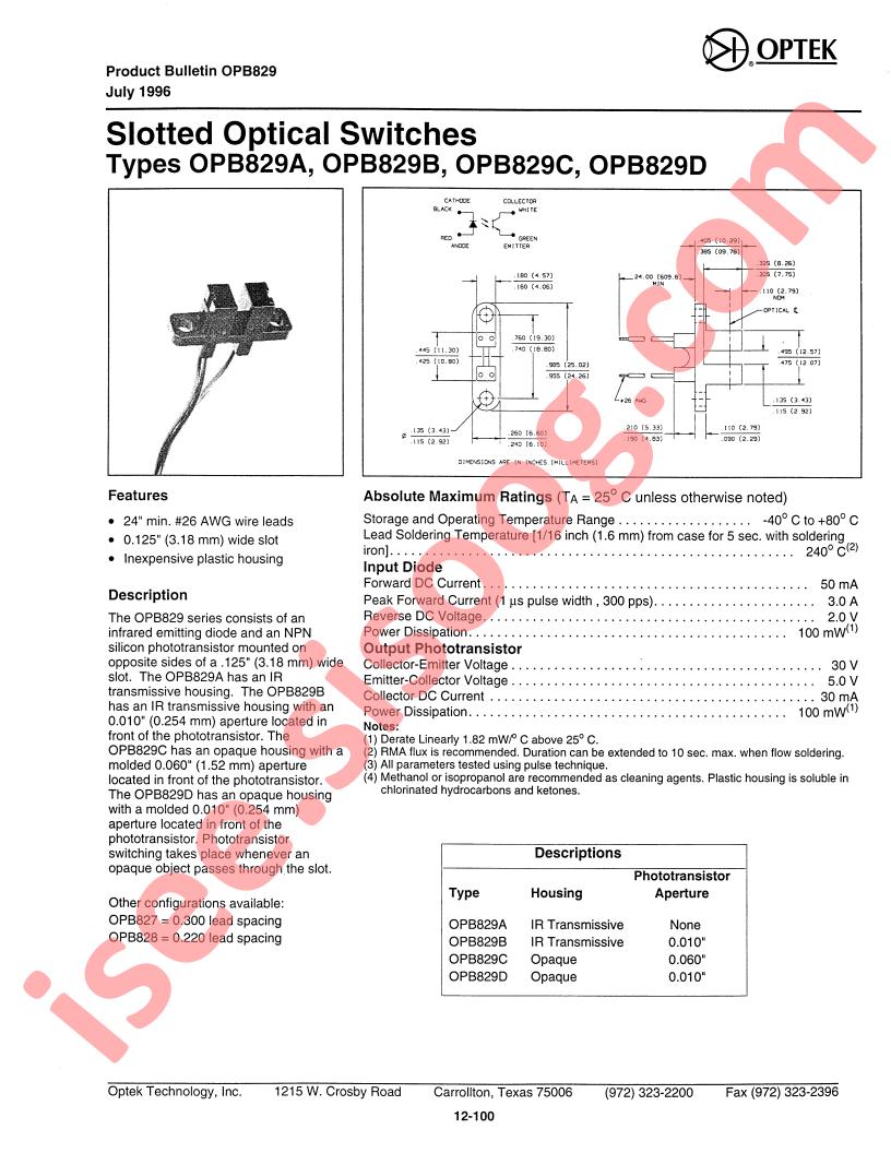 OPB829A