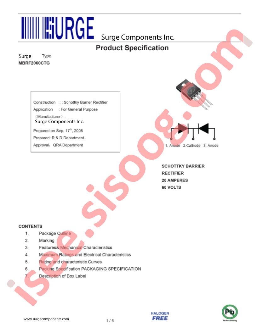 MBRF2060CTG(TO220F)