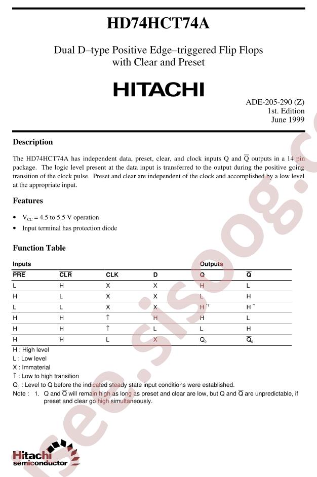 HD74HCT74A