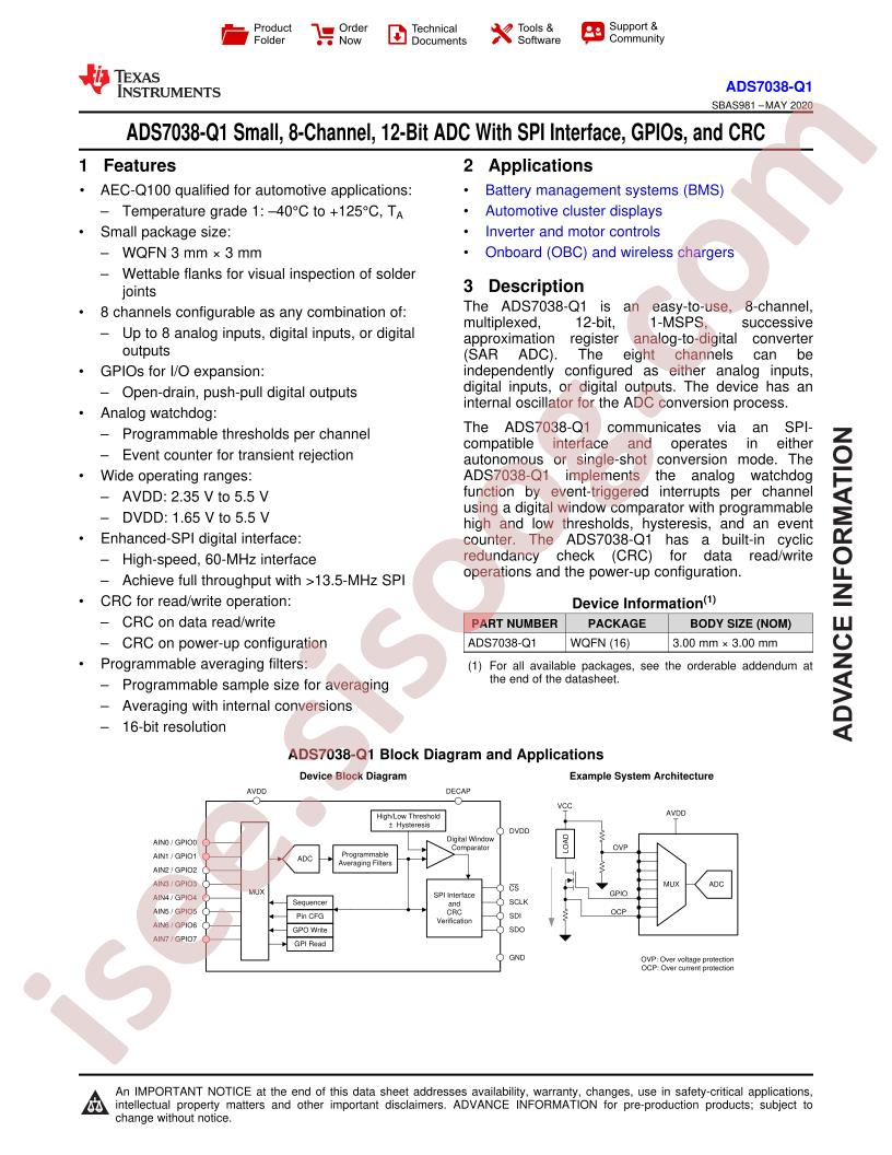 ADS7038-Q1