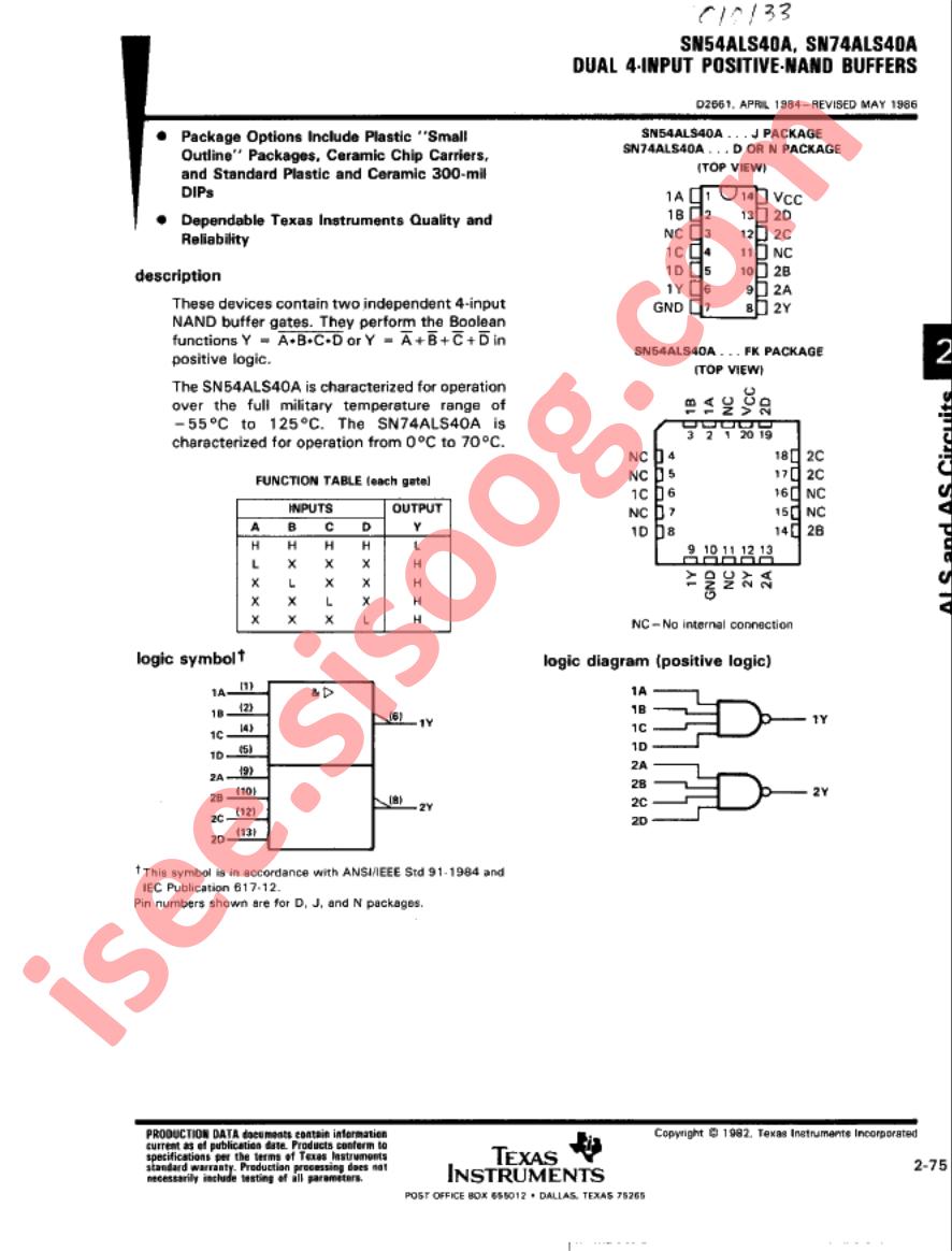 SN54ALS40A