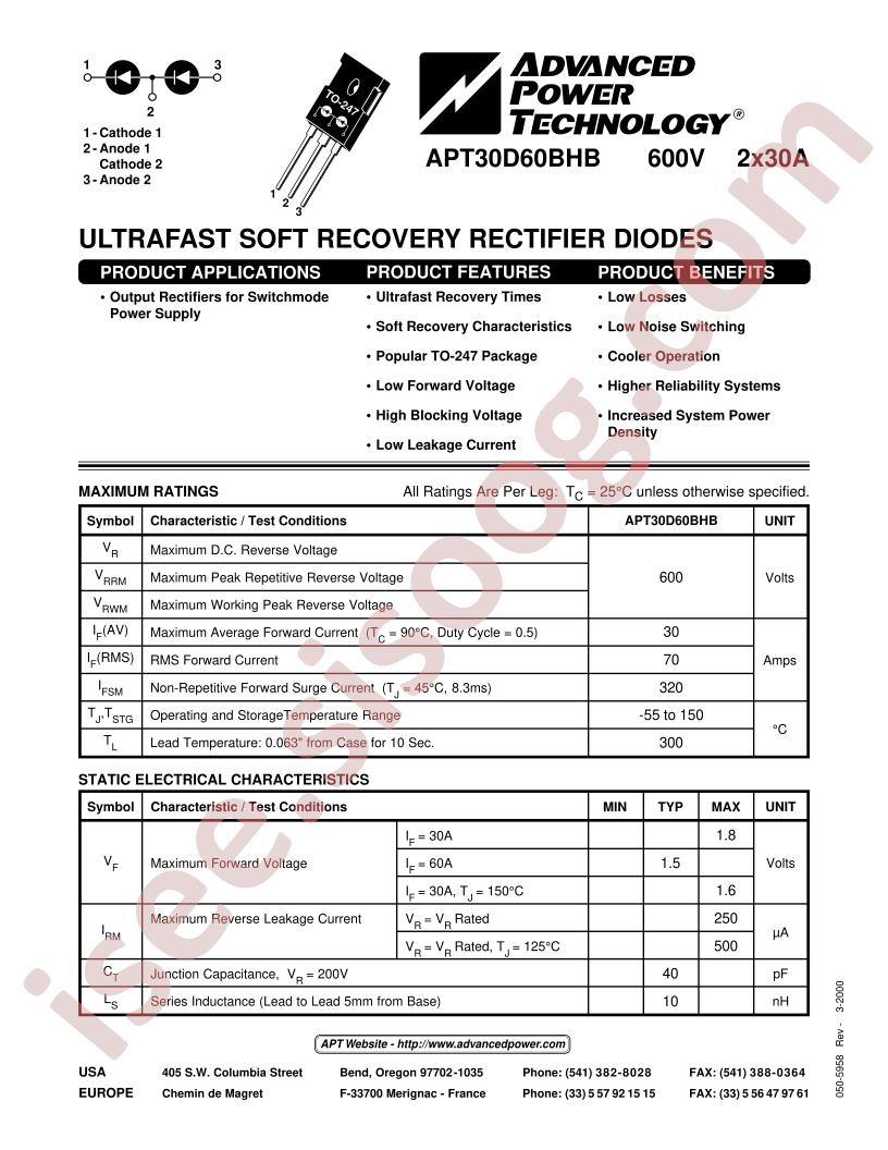 APT30D60BHB