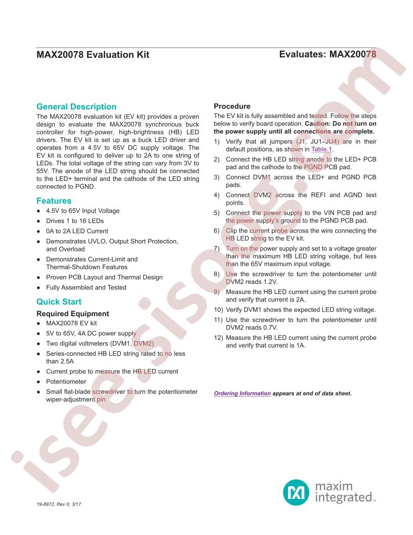 MAX20078EVKIT