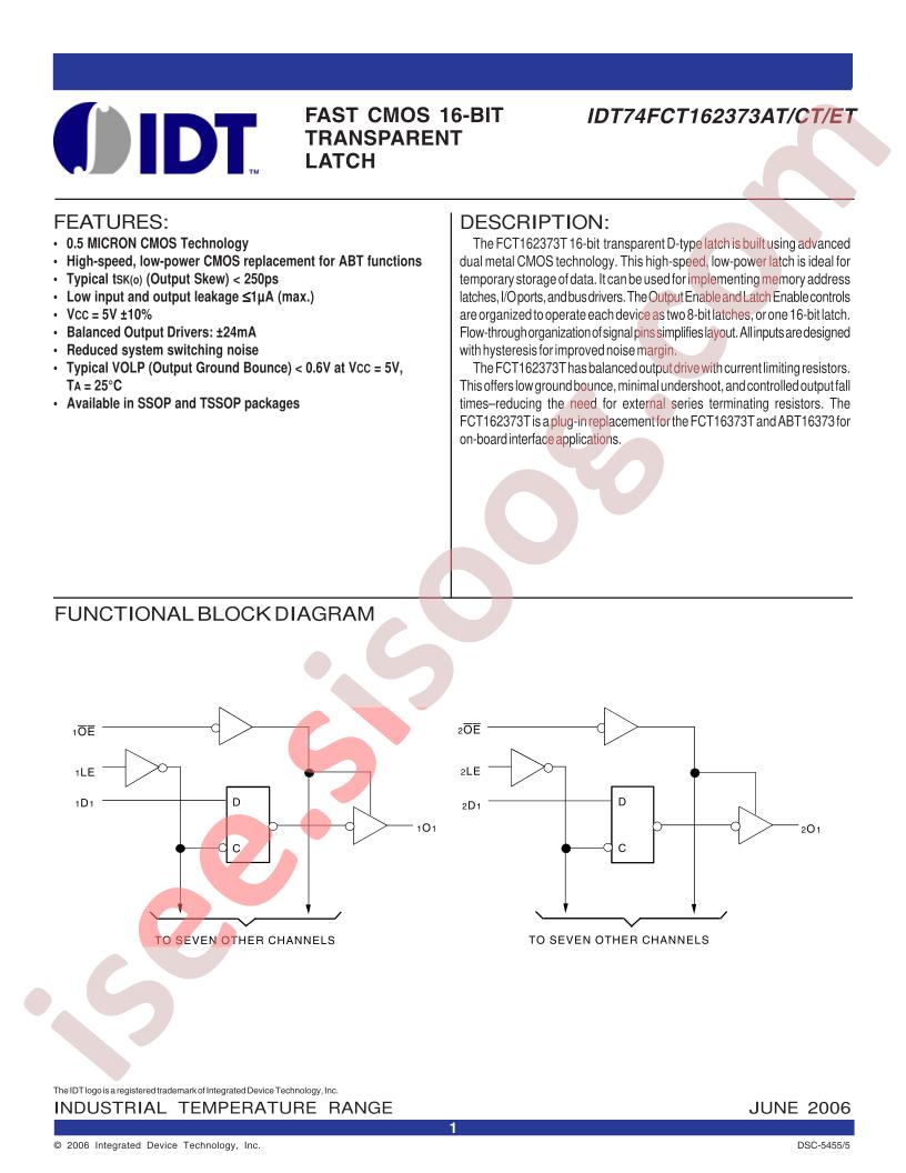 IDT74FCT162373ATPA