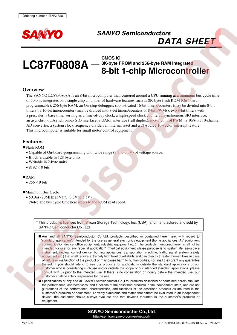 LC87F0808A