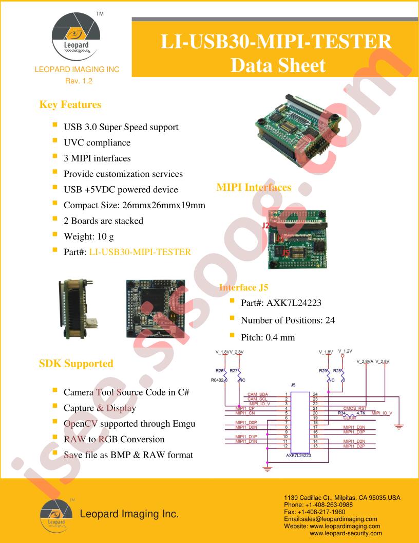 LI-USB30-MIPI-TESTER