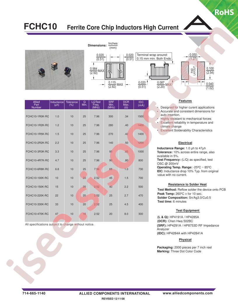 FCHC10-1R0K-RC