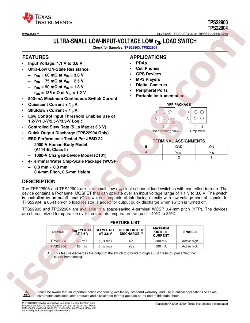 TPS22903YFPR
