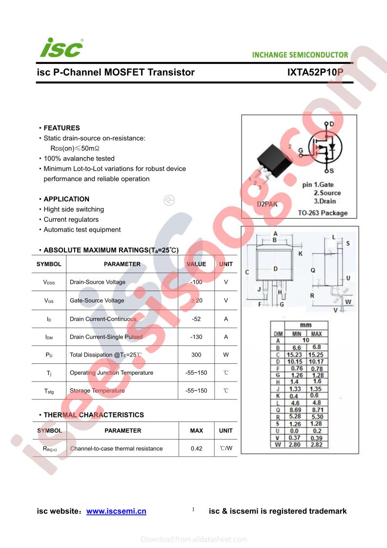 IXTA52P10P