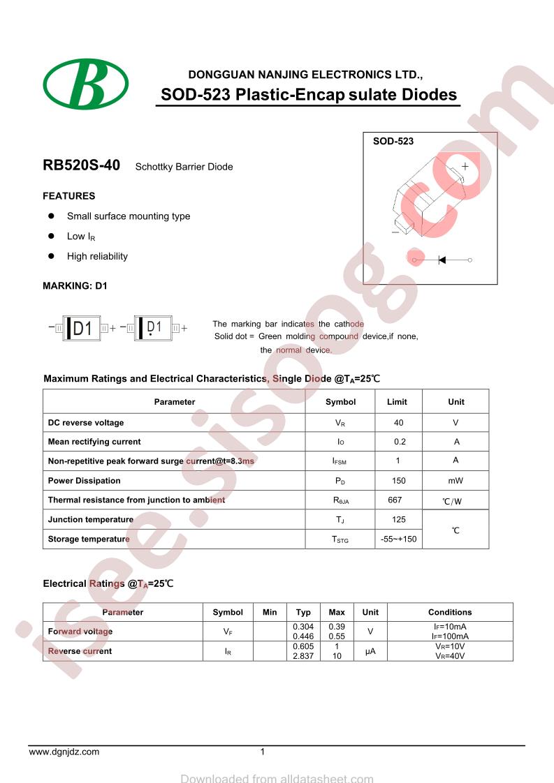 RB520S-40-1A-SOD-523