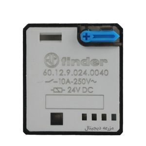 رله شیشه ای 10 آمپر 24 ولت دی سی 8 پایه طرح finder مدل 60.12.9.024.0040
