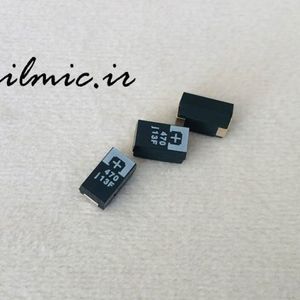 خازن پلیمر جامد تانتالیوم 470 میکرو فاراد 6.3 ولت Panasonic super Low ESR سری TPF