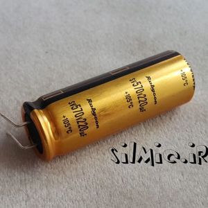 خازن های فای 220 میکرو فاراد 570 ولت Rubycon ژاپن مناسب مدارات لامپی