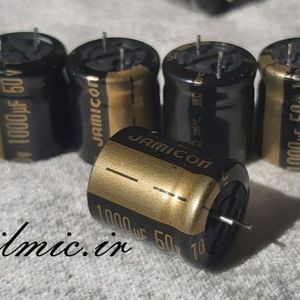 خازن 1000 میکرو فاراد 50 ولت jamicon سری black gold با امپدانس بسیار پایین